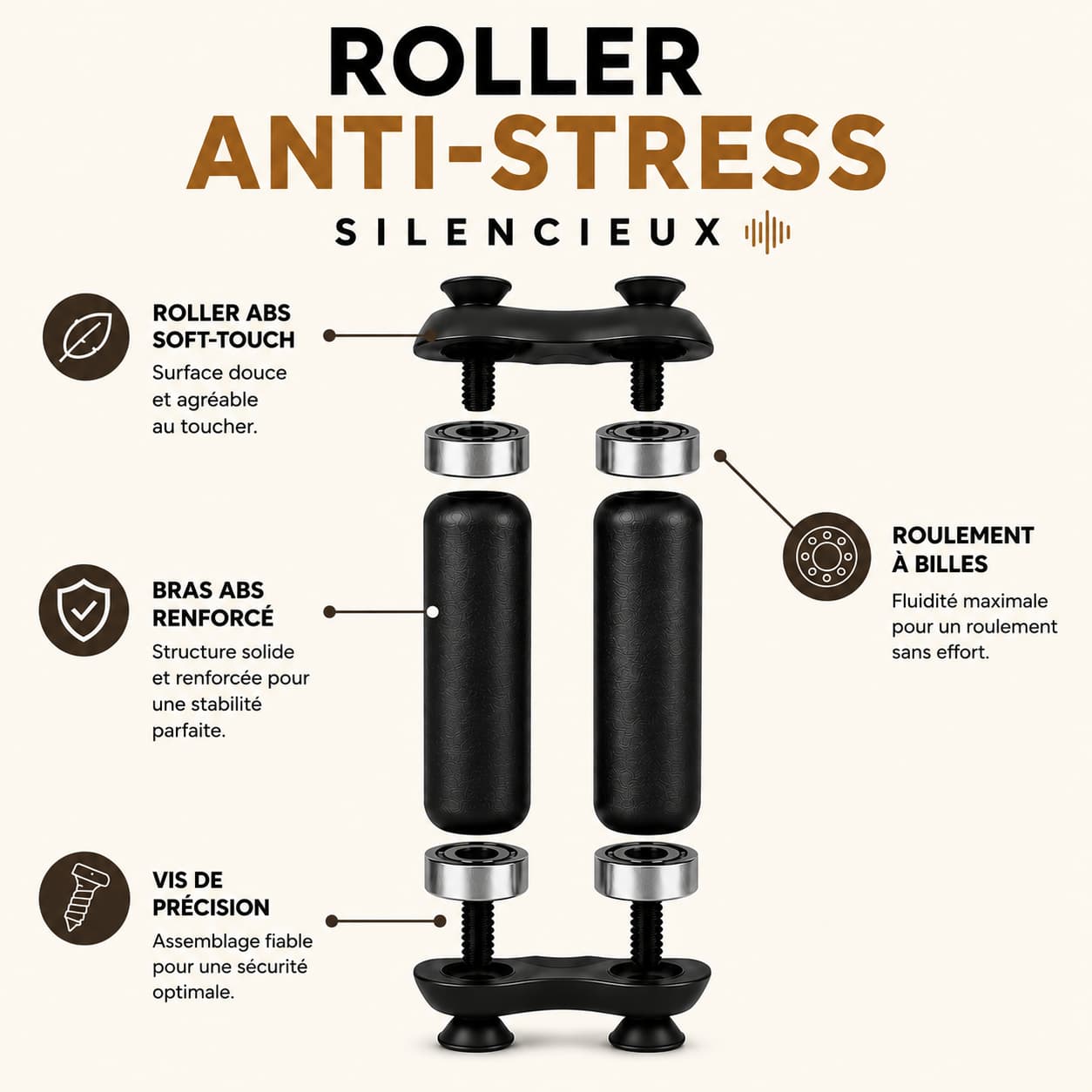 AYNO - Le Roller Anti-Stress Silencieux & Accessoires